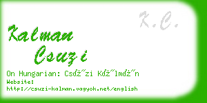 kalman csuzi business card